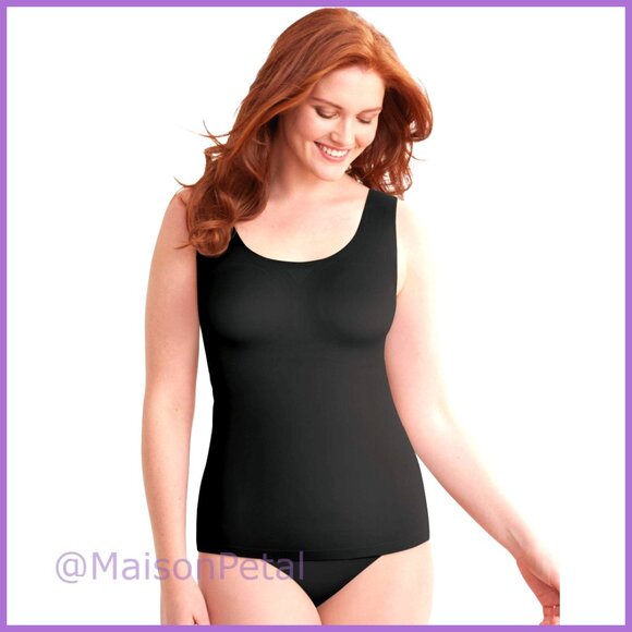 Shapewear Tank with Built-In Bra Light Control Nylon Spandex Fabric